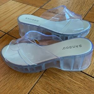 Forever 21 Bamboo Jelly Platform Sandals